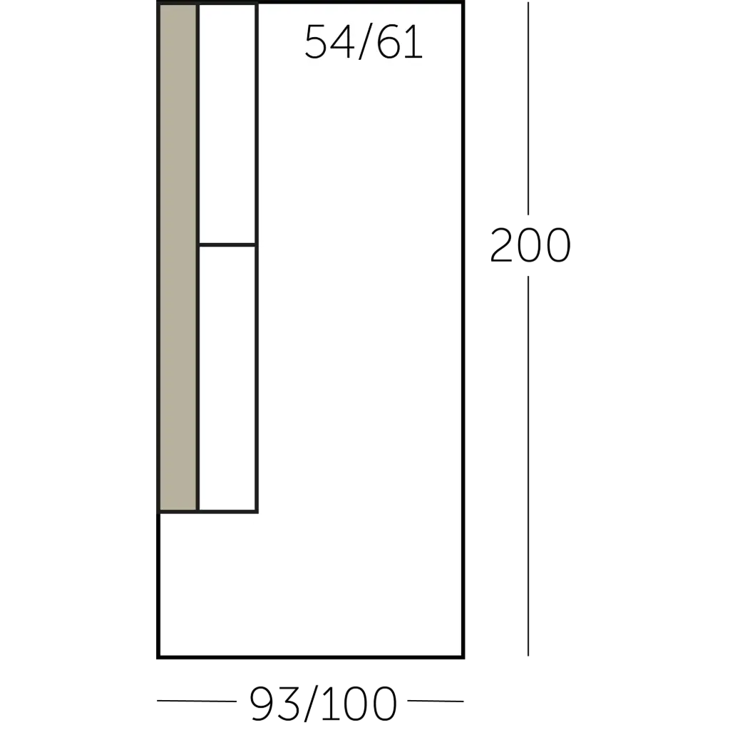 Connect XL Sofa dormeuse element met 1 arm voorstaand links of rechts