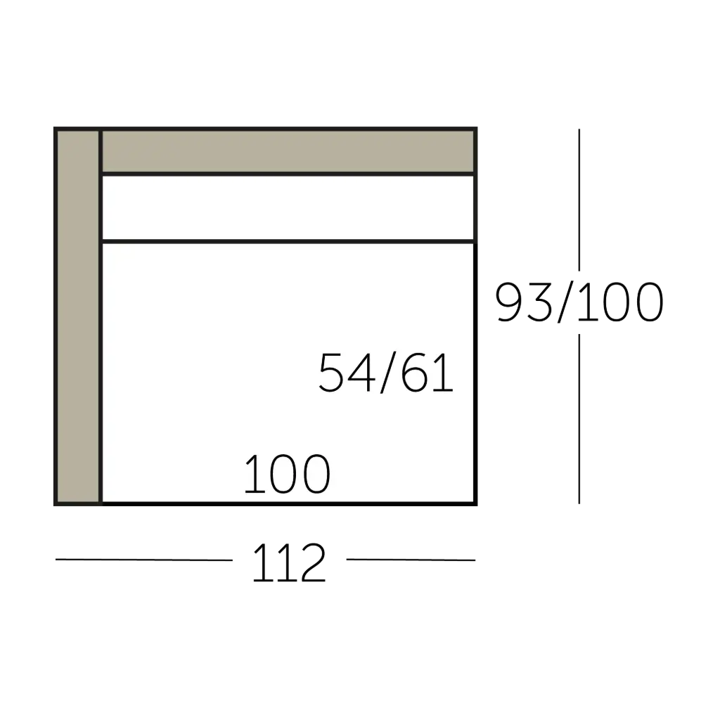 Connect XL Sofa element 100 met 1 arm voorstaand links of rechts