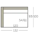 Connect Sofa element 120 met 1 arm voorstaand links of rechts