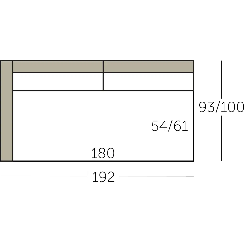 Connect Sofa element 180 met 1 arm voorstaand links of rechts