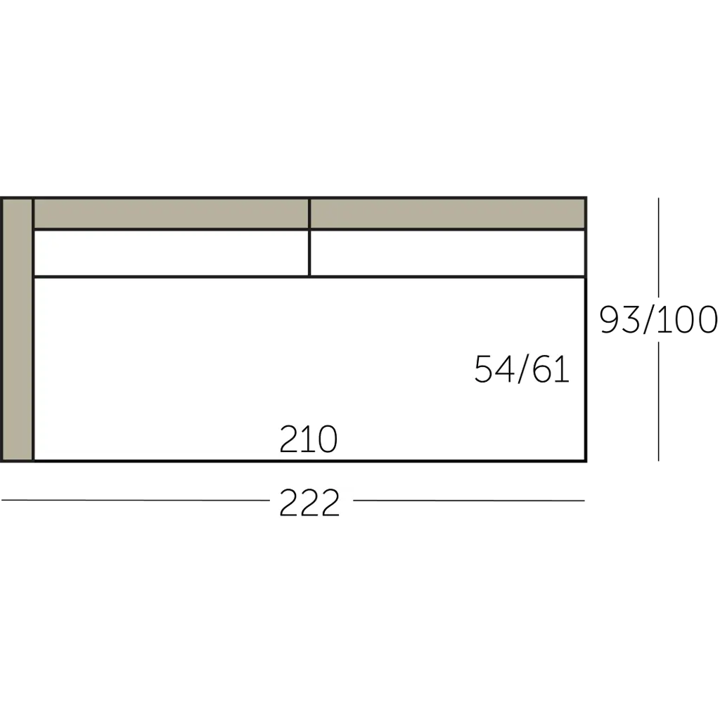 Connect Sofa element 210 met 1 arm voorstaand links of rechts