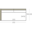 Connect Sofa element 210 met 1 arm voorstaand links of rechts