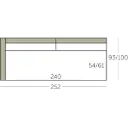 Connect Sofa element 240 met 1 arm voorstaand links of rechts