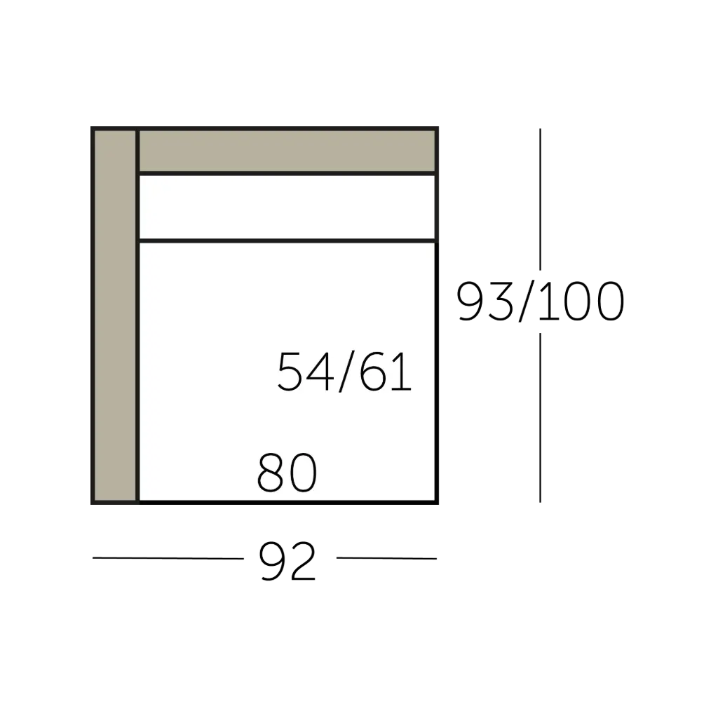 Connect Sofa element 80 met 1 arm voorstaand links of rechts