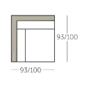 Connect Sofa hoek met 1 arm voorstaand links of rechts