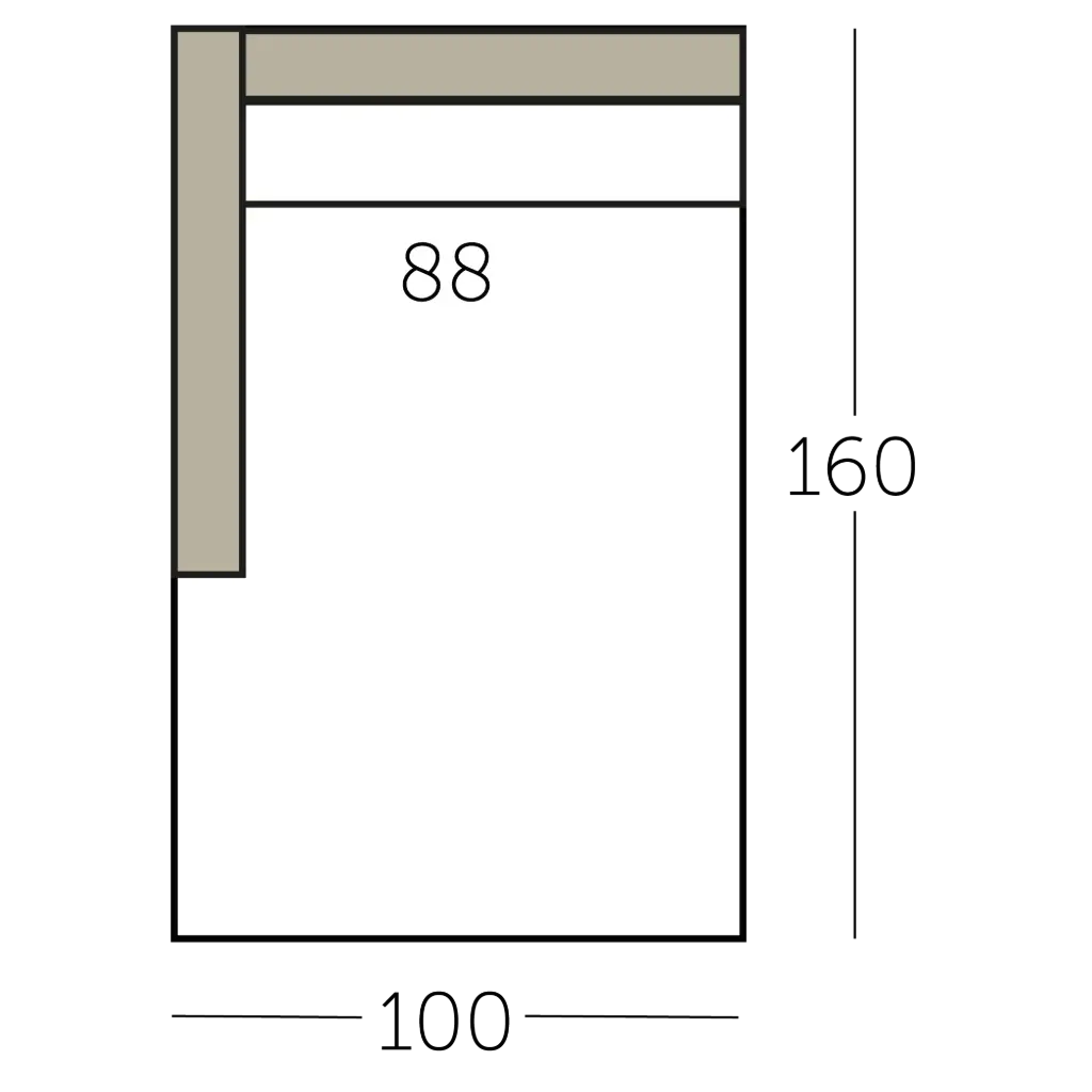 Connect Sofa longchair met 1 arm voorstaand links of rechts