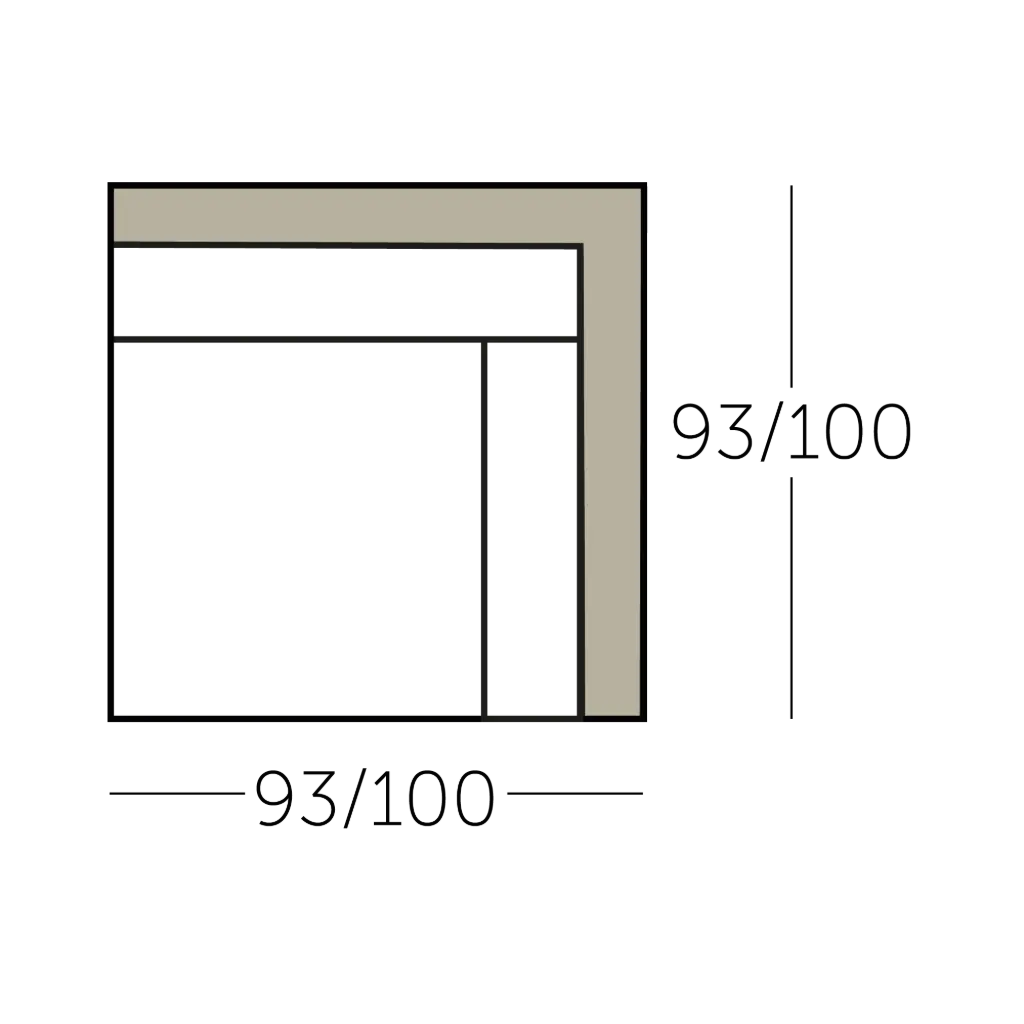 Connect Sofa rechthoekige hoek met 1 arm voorstaand links of rechts