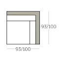 Connect Sofa rechthoekige hoek met 1 arm voorstaand links of rechts