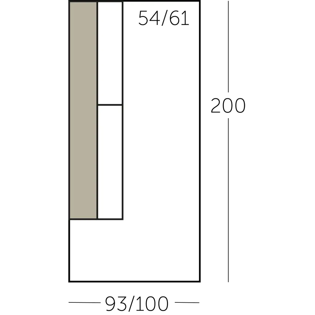 Dash Sofa dormeuse element met 1 arm voorstaand links of rechts