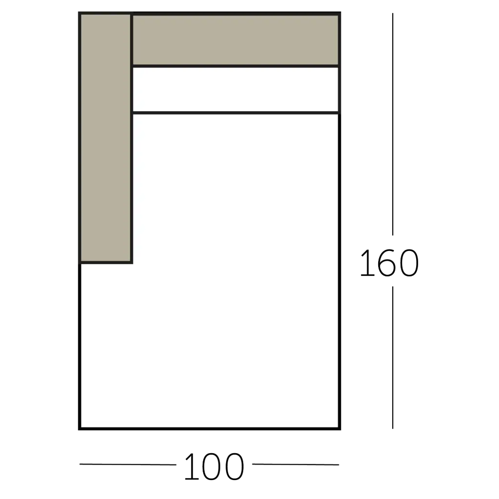 Dash Sofa longchair met 1 arm voorstaand links of rechts