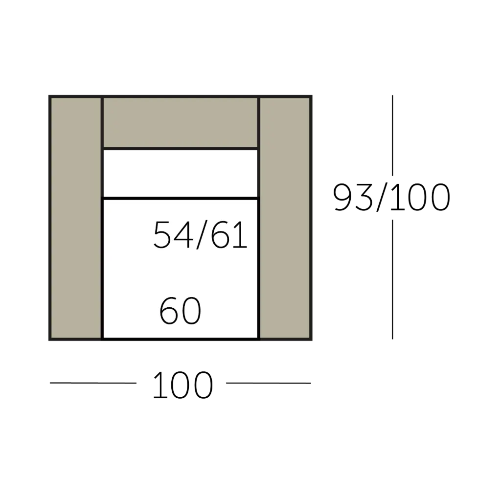Sculpt Sofa element 60 met 2 armen