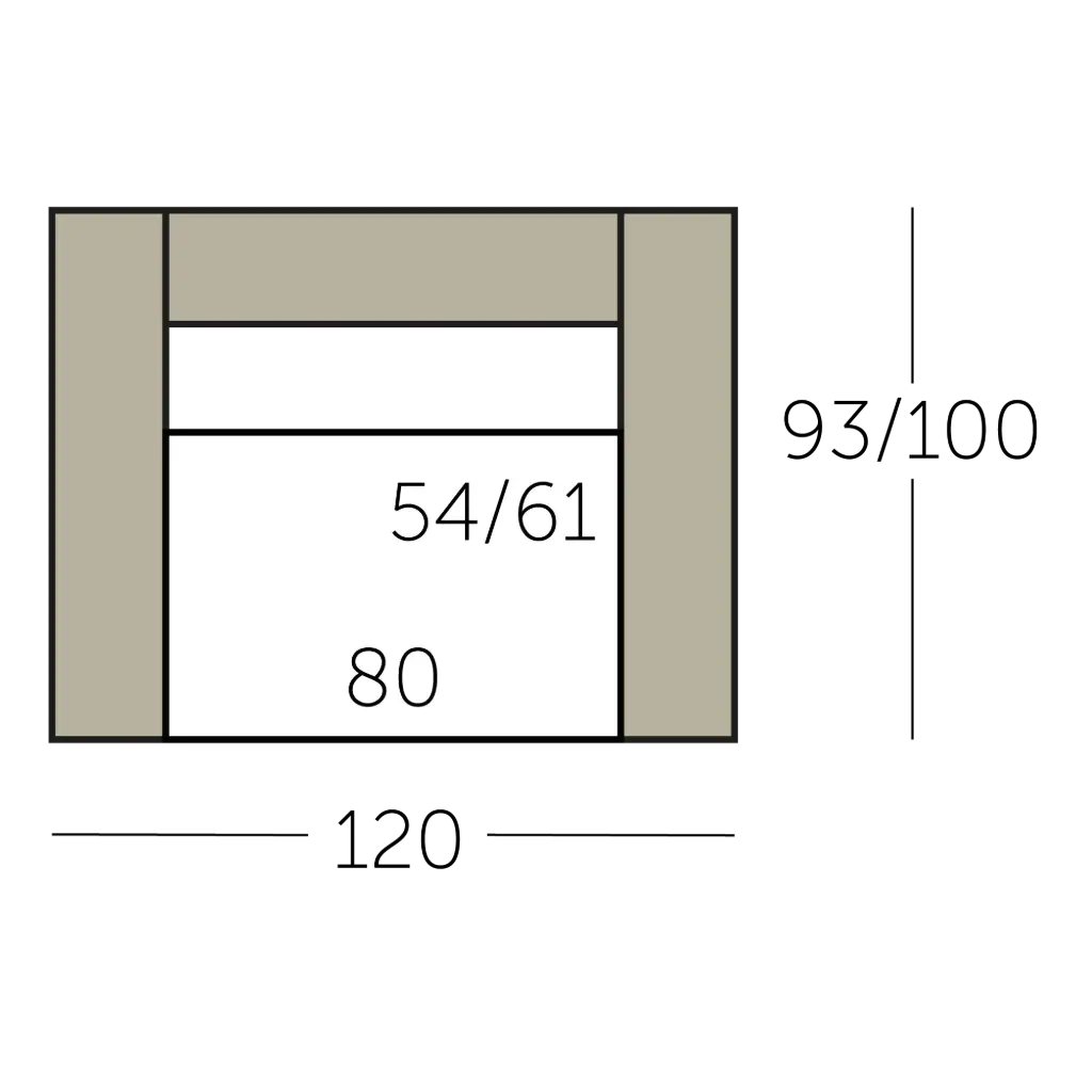 Sculpt Sofa element 80 met 2 armen