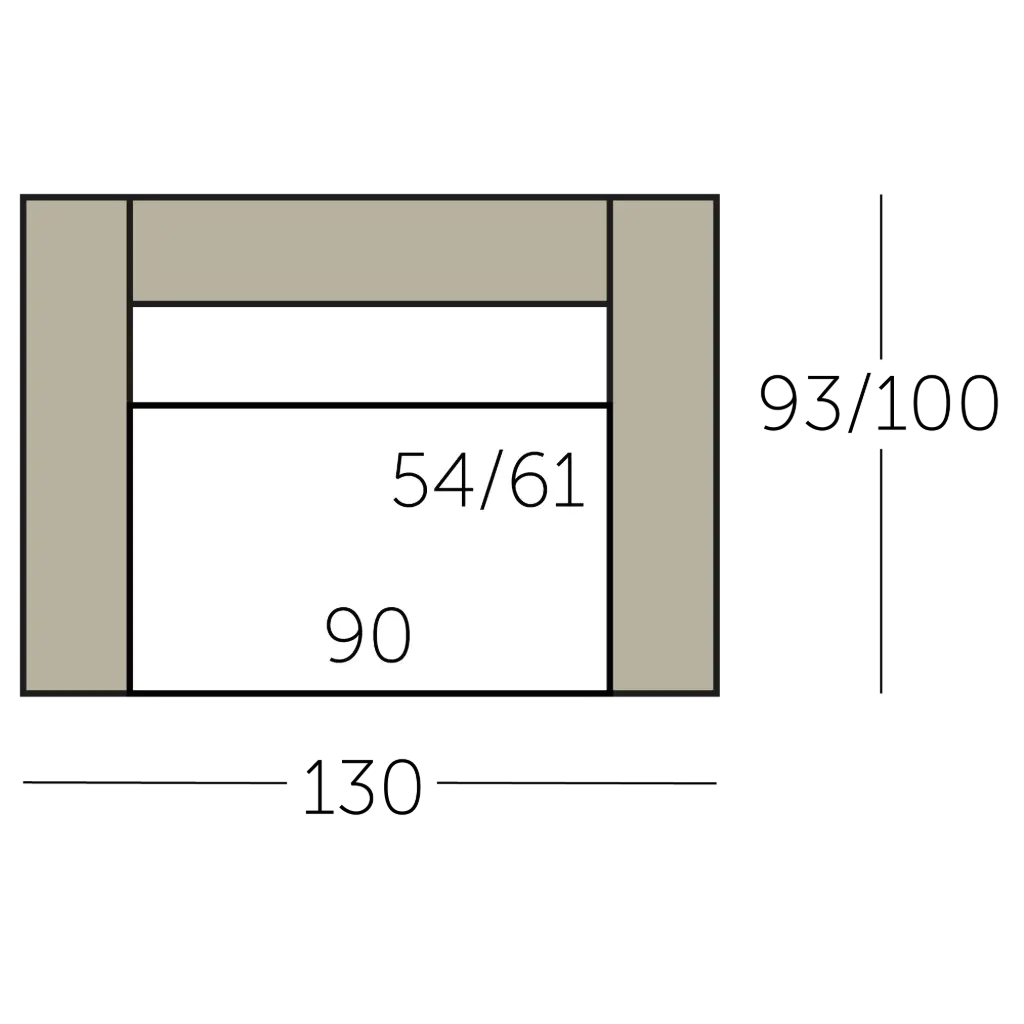Sculpt Sofa element 90 met 2 armen
