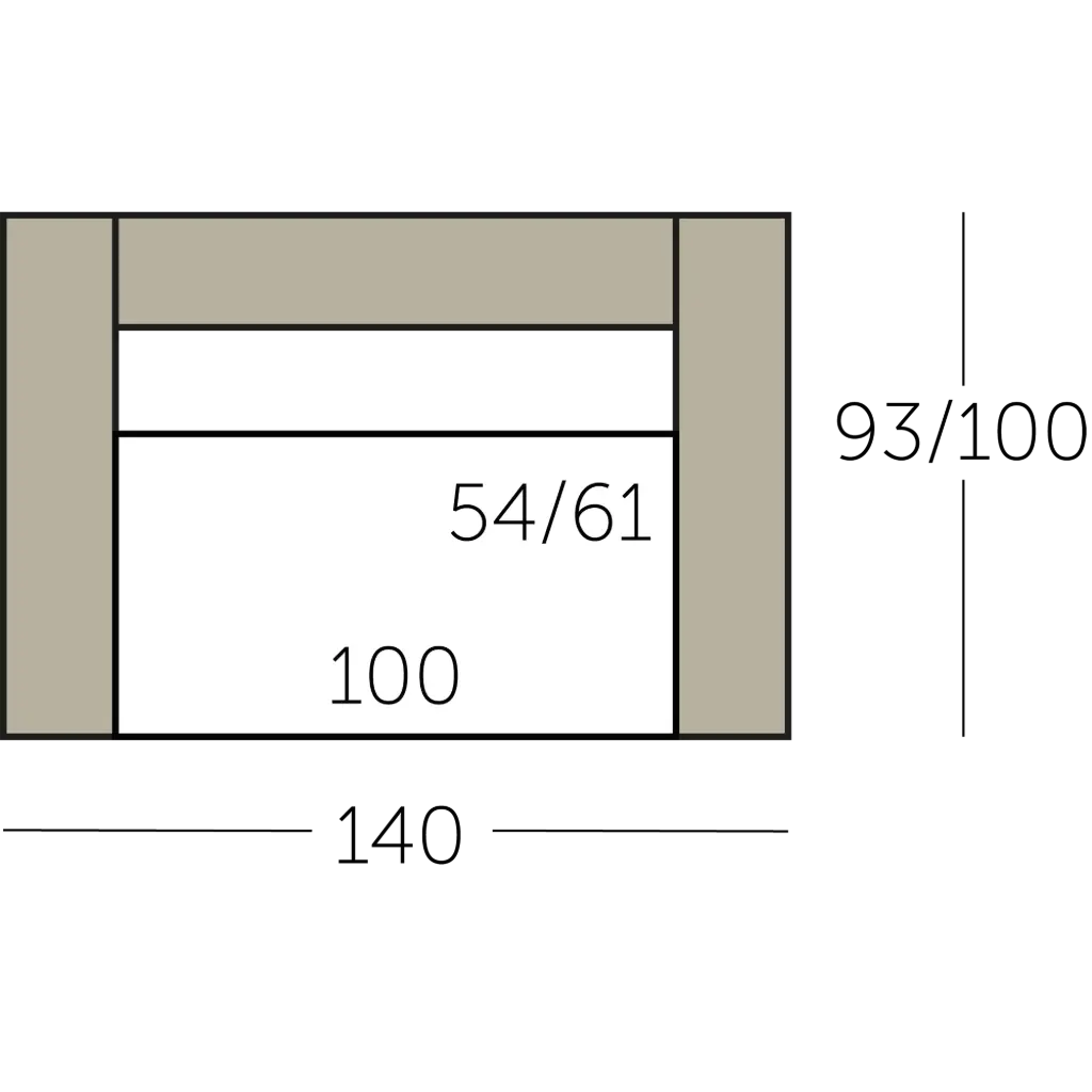 Sculpt Sofa element 100 met 2 armen
