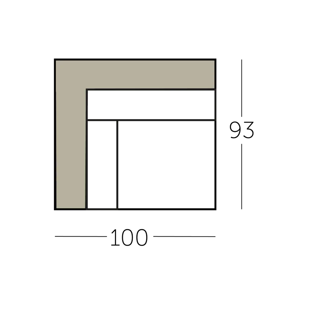 Sculpt Sofa rechthoekige hoek