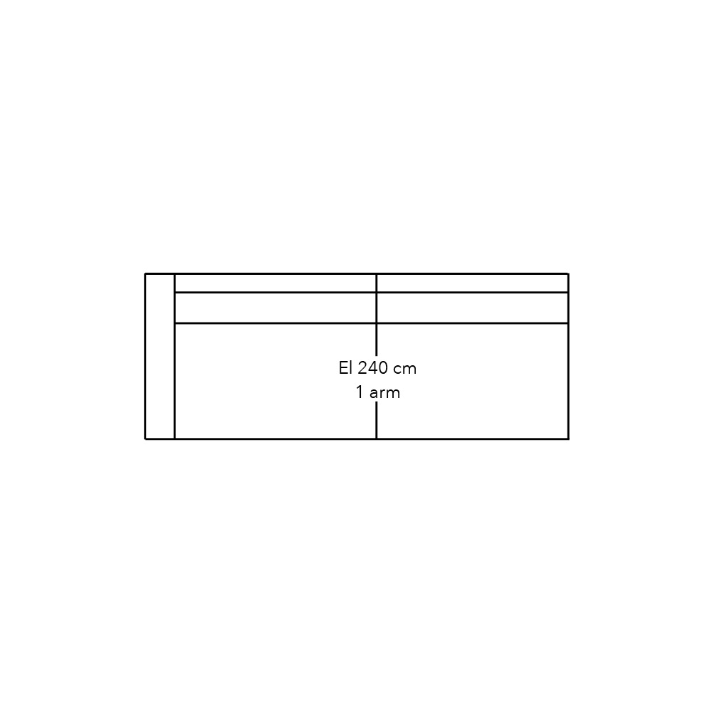 Sculpt Xl Sofa Element 240 Met 1 Arm Voorstaand Rechts