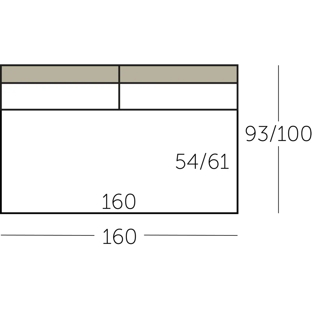 Connect Sofa element 160 zonder armen
