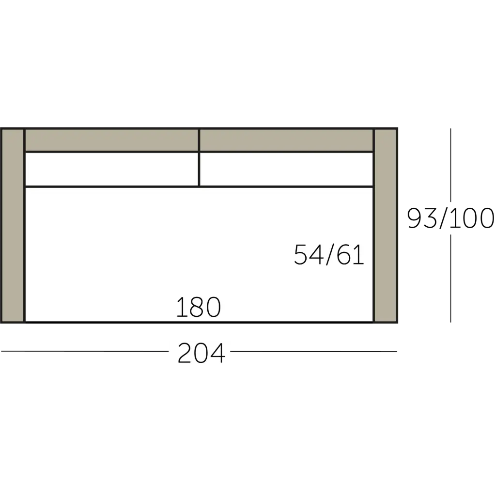 Connect Sofa element 180 met 2 armen