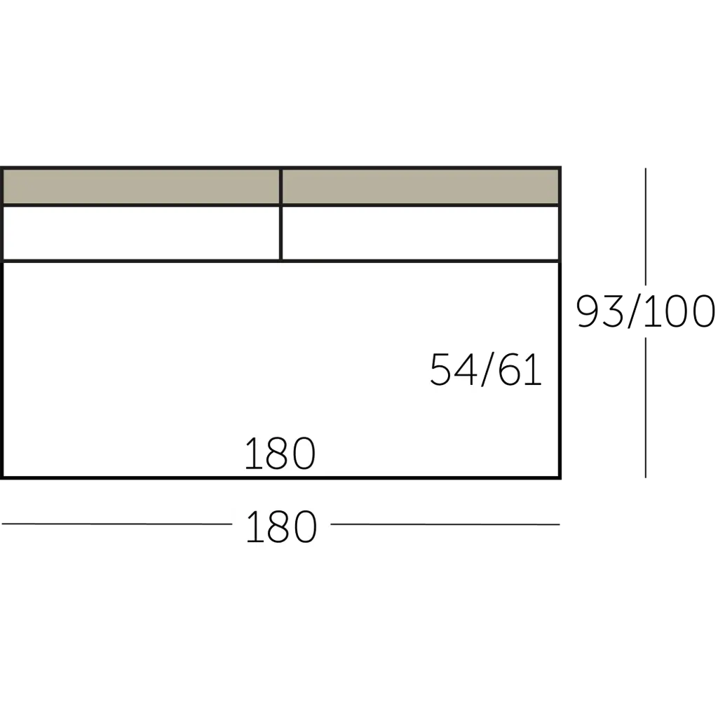 Connect Sofa element 180 zonder armen