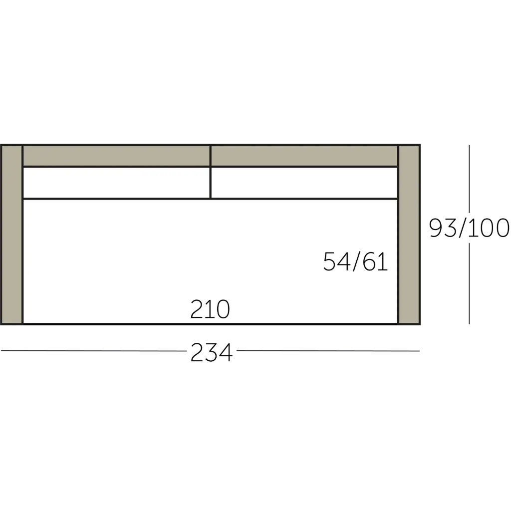Connect Sofa element 210 met 2 armen