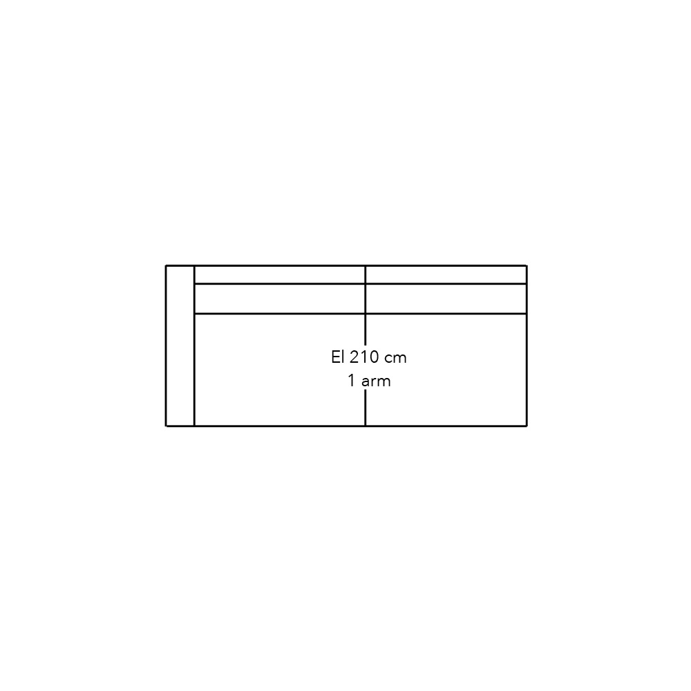 Connect Sofa Element 210 Met 1 Arm Voorstaand Rechts