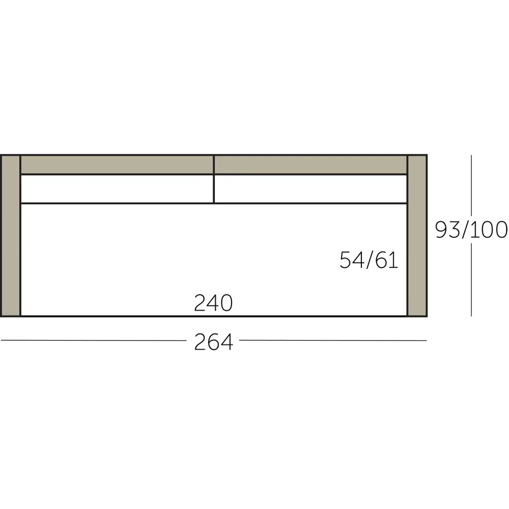 Connect Sofa element 240 met 2 armen