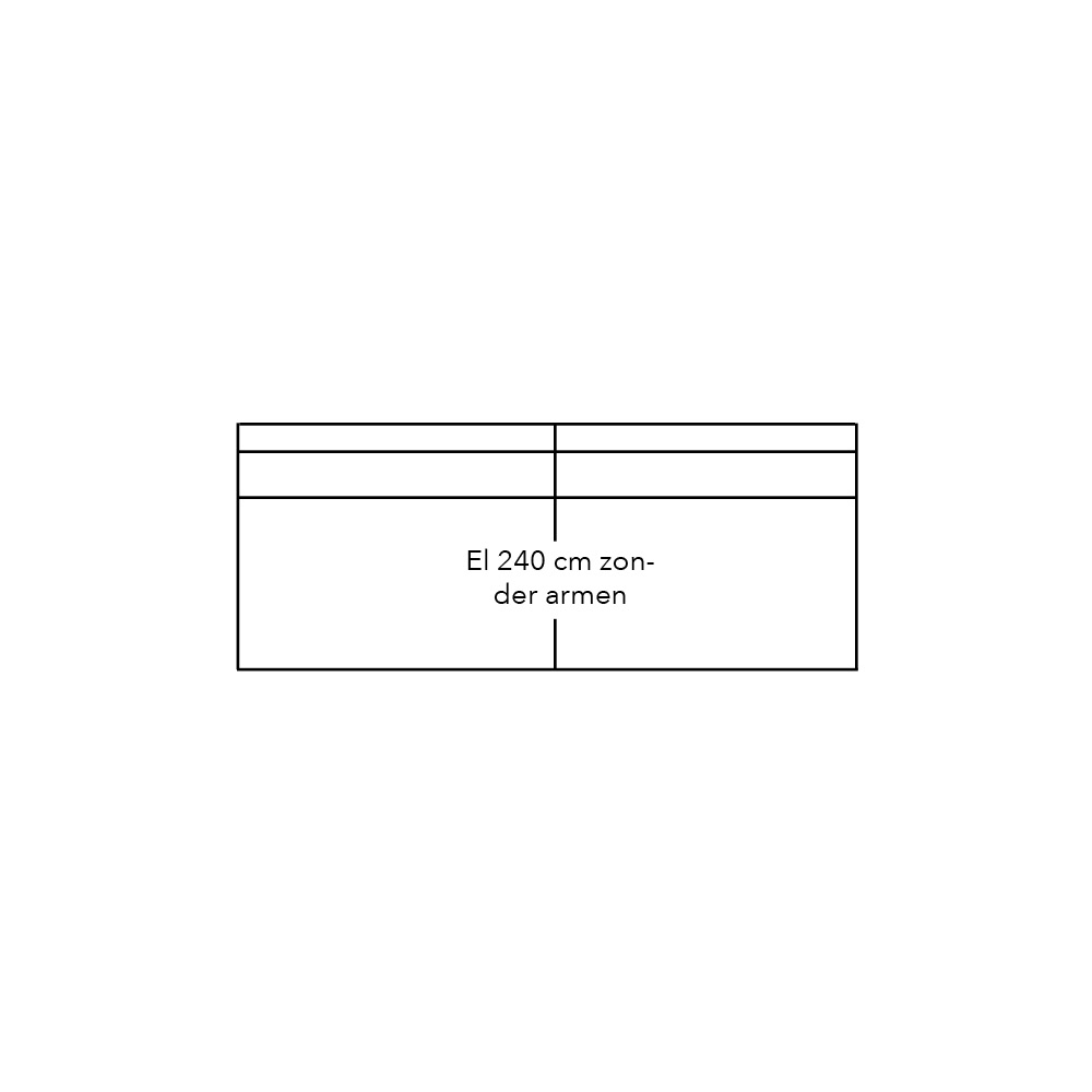 Connect Sofa Element 240 Zonder Armen