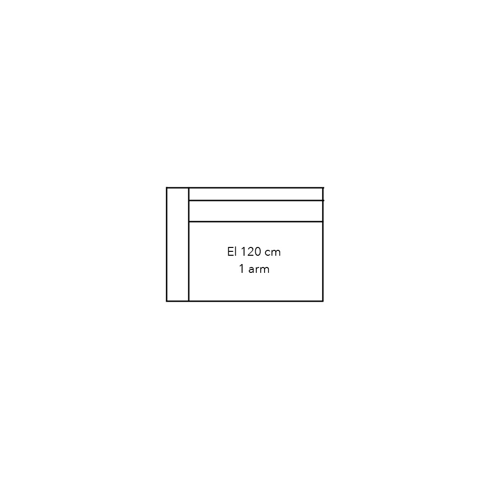 Connect Xl Sofa Element 120 Met 1 Arm Voorstaand Rechts