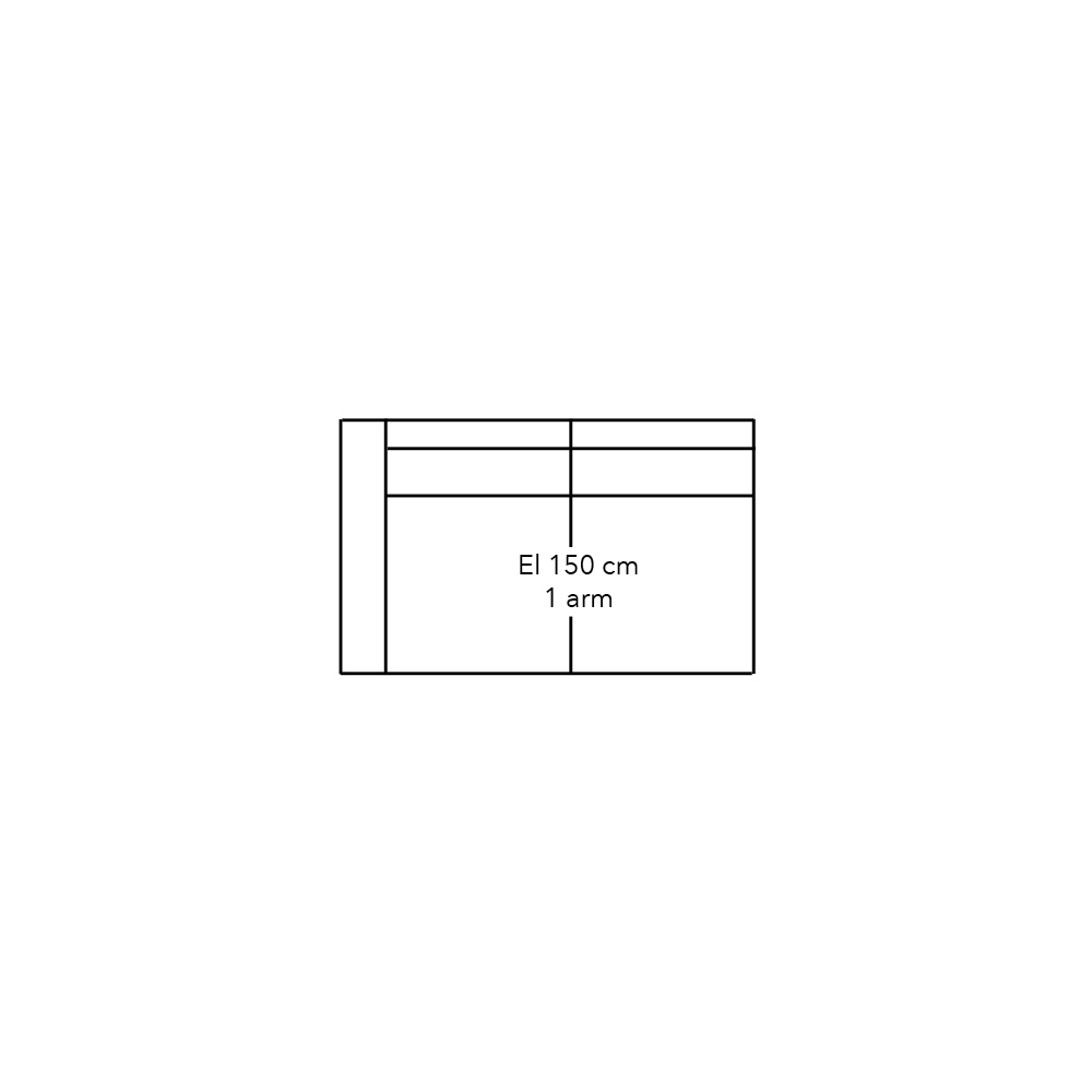 Connect Xl Sofa Element 150 Met 1 Arm Voorstaand Rechts