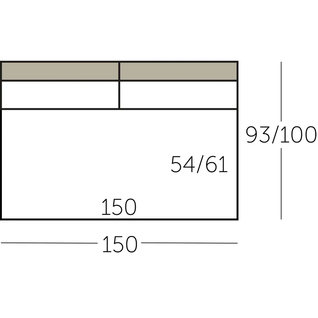 Connect XL Sofa element 150 zonder armen