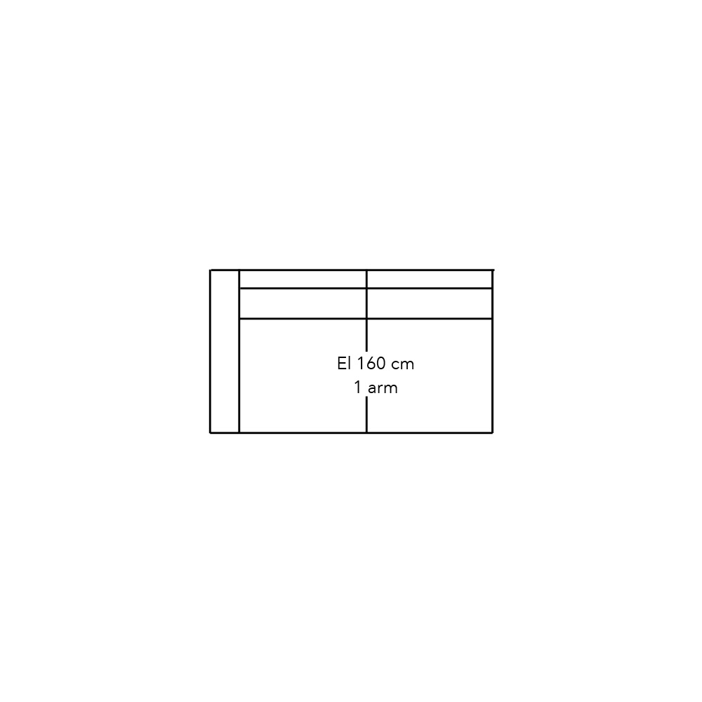 Connect Xl Sofa Element 160 Met  1 Arm Voorstaand Links