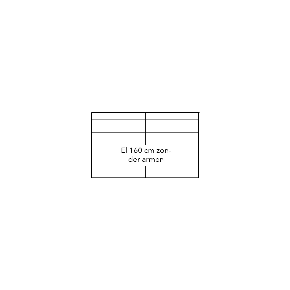 Connect Xl Sofa Element 160 Zonder Armen