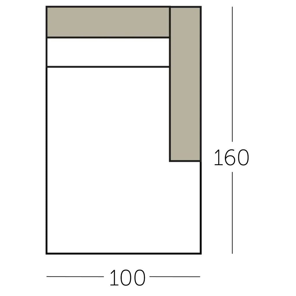 Sculpt Sofa longchair met 1 arm voorstaand rechts