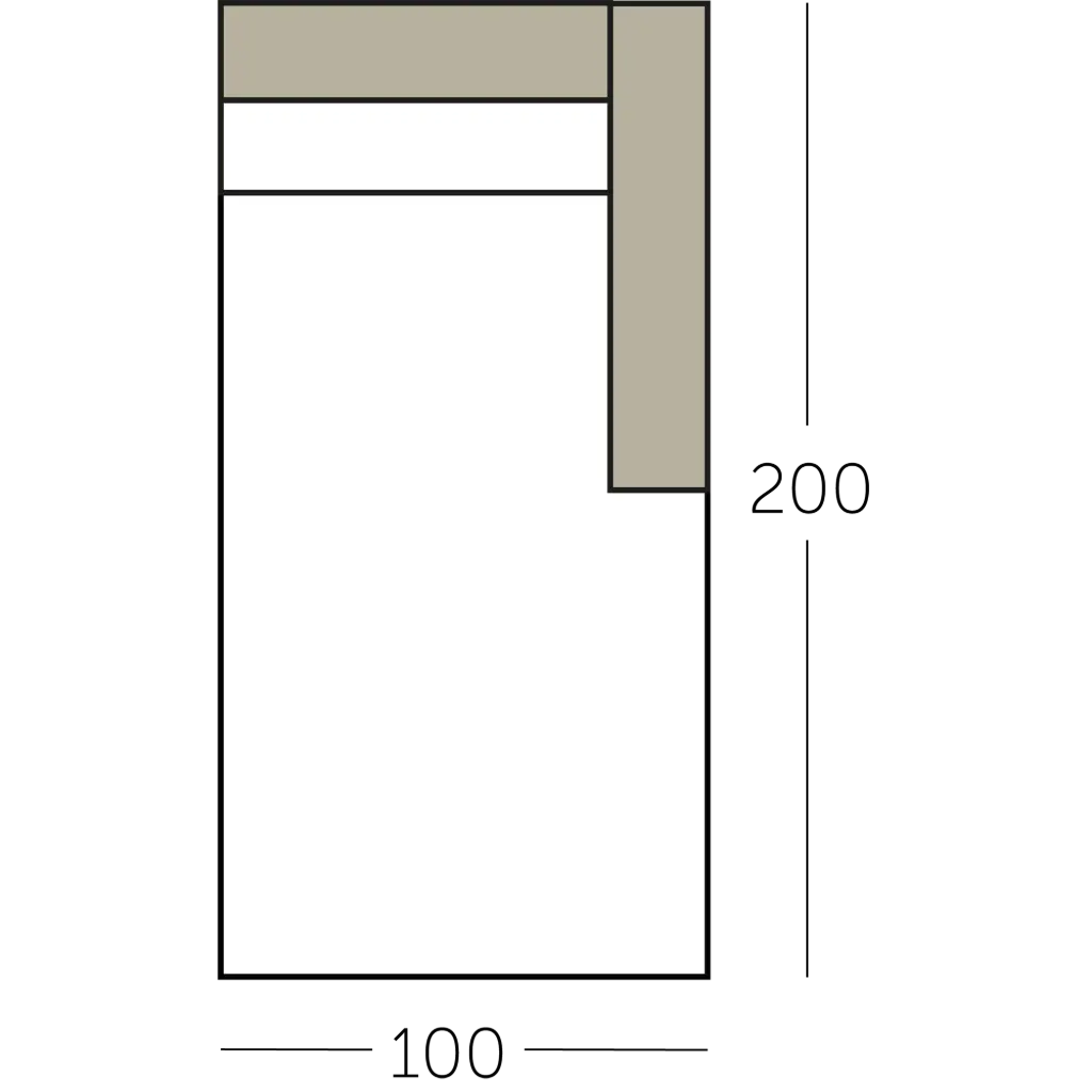 Sculpt Sofa longchair XXL met 1 arm voorstaand rechts
