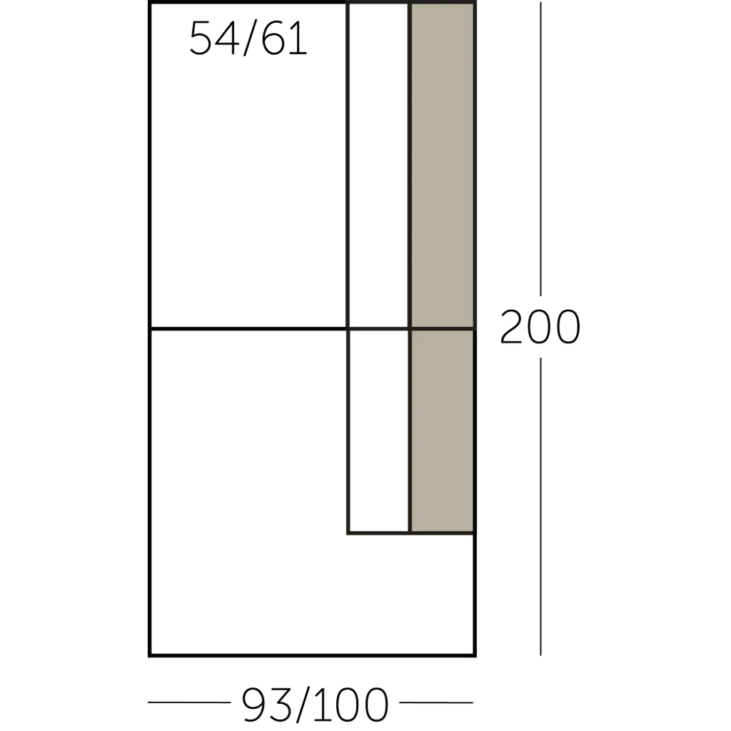 Sculpt XL Sofa dormeuse element met 1 arm voorstaand rechts