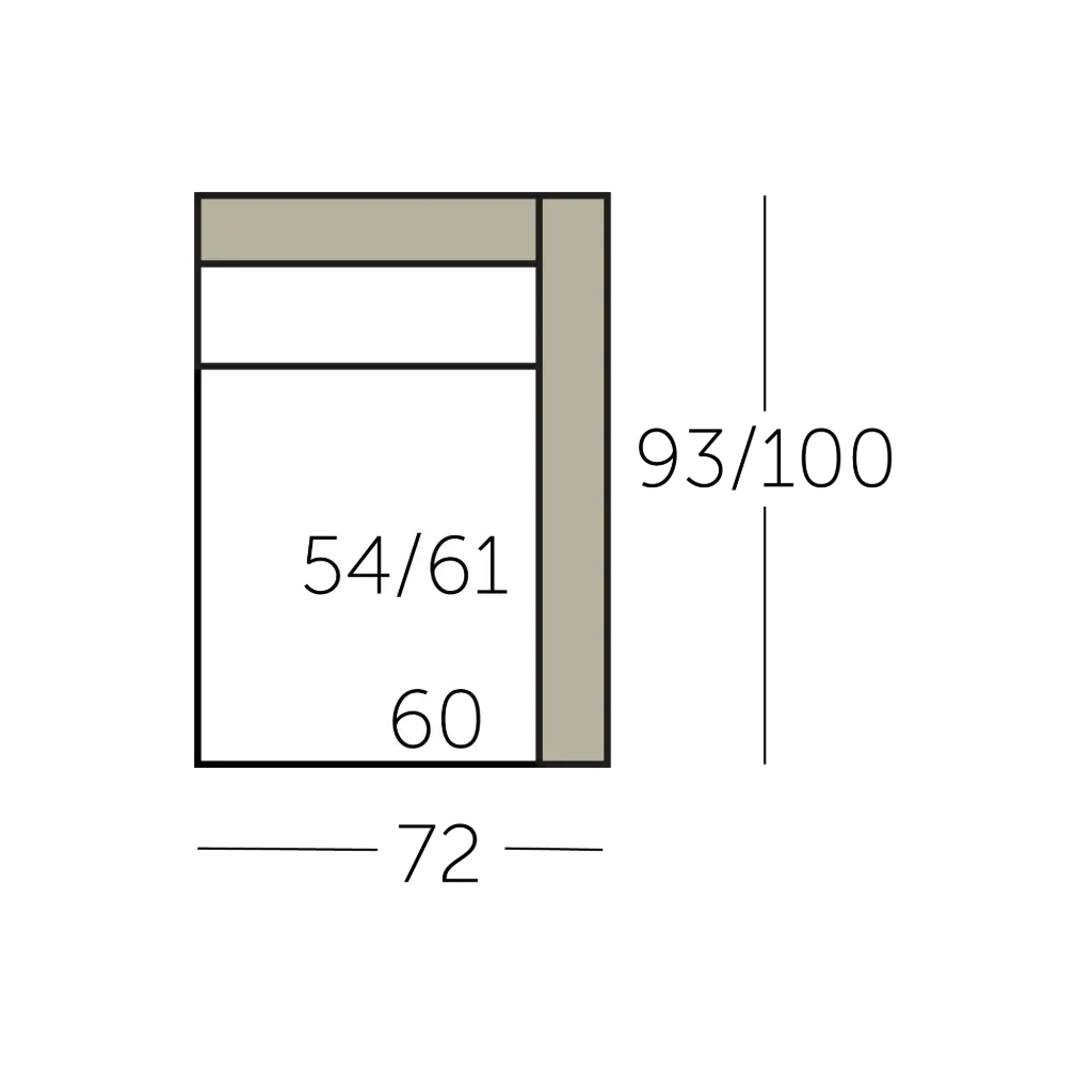 Connect Sofa element 60 met 1 arm voorstaand rechts
