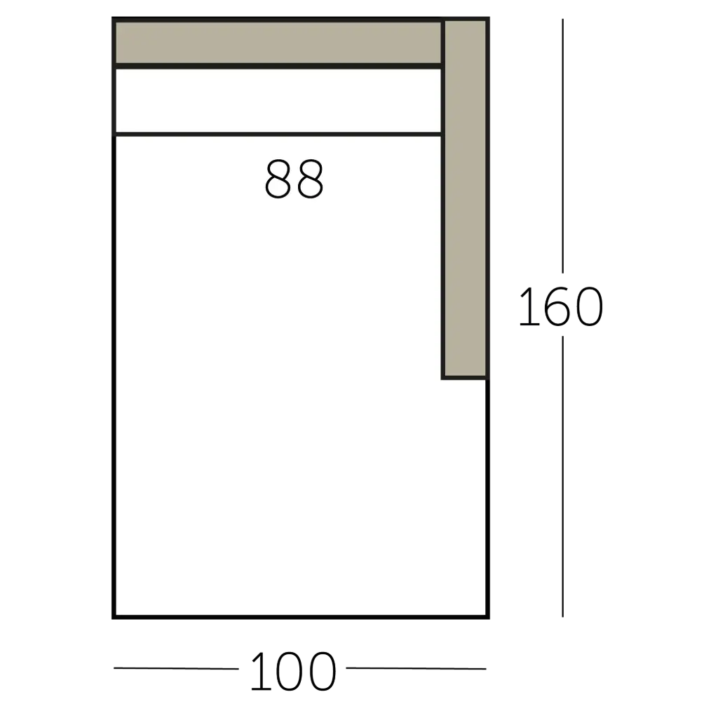 Connect Sofa longchair met 1 arm voorstaand rechts